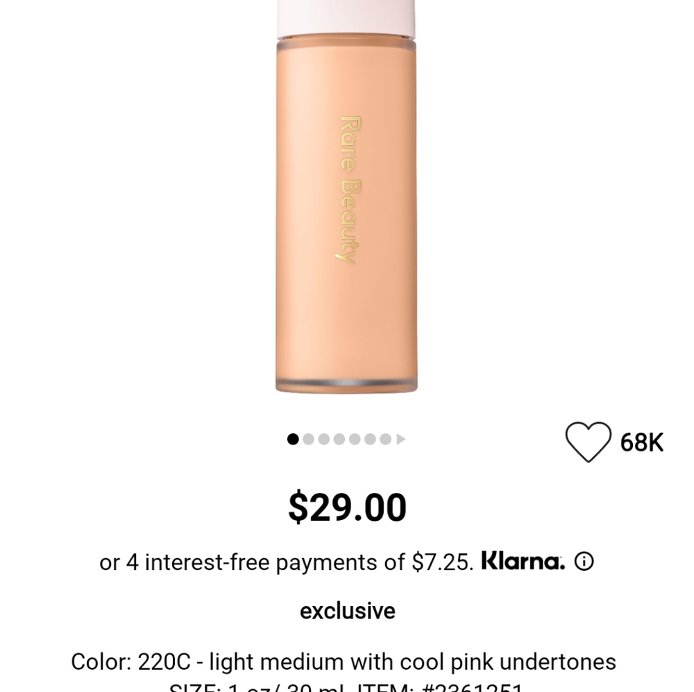 Rare beauty foundation